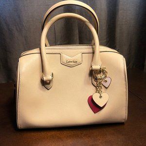 CALVIN KLEIN LEATHER MOTHERS SPEEDY SATCHEL